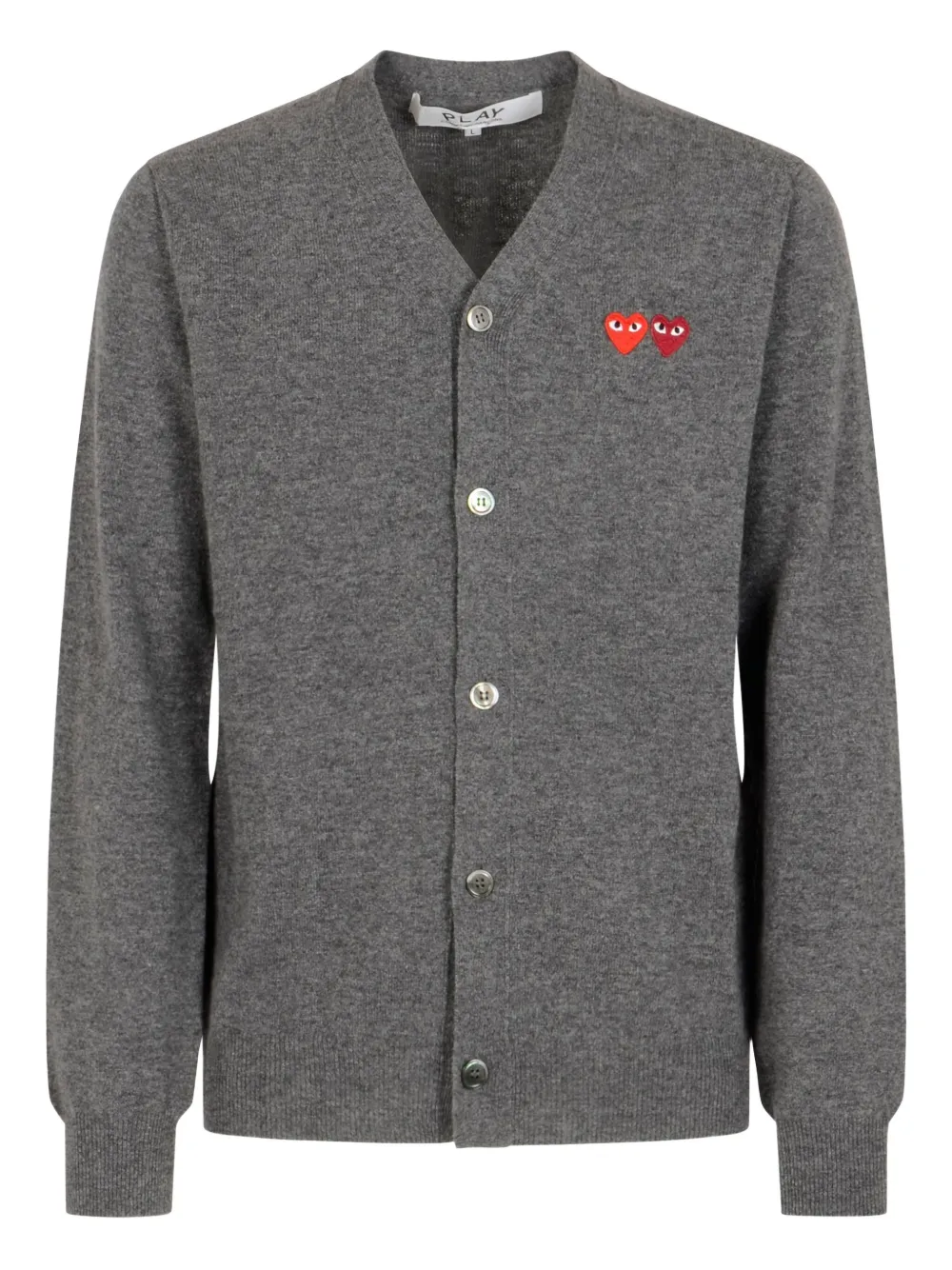 Comme Des Garçons Play Vest met hartpatch Grijs