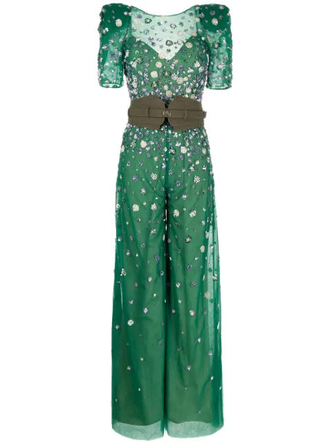 Saiid Kobeisy embellished tulle jumpsuit 