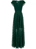 Saiid Kobeisy polka dot beaded tulle dress - Green