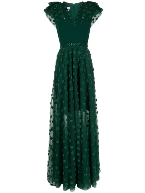 Saiid Kobeisy robe en tulle à pois