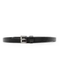 D4.0 double-strap leather belt - Black