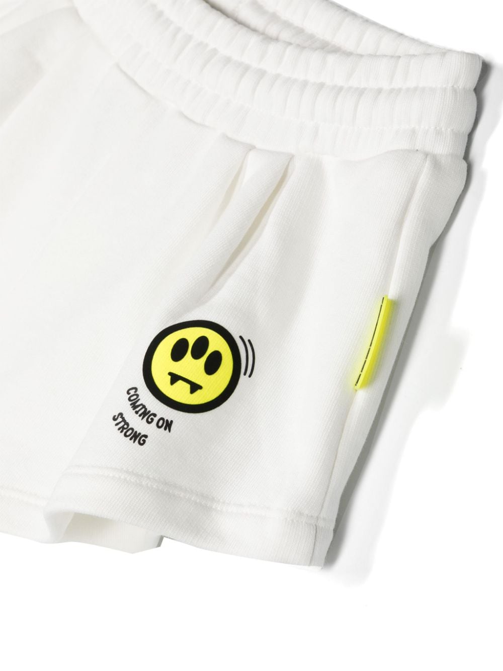 Shop Barrow Logo-print Cotton Shorts In White
