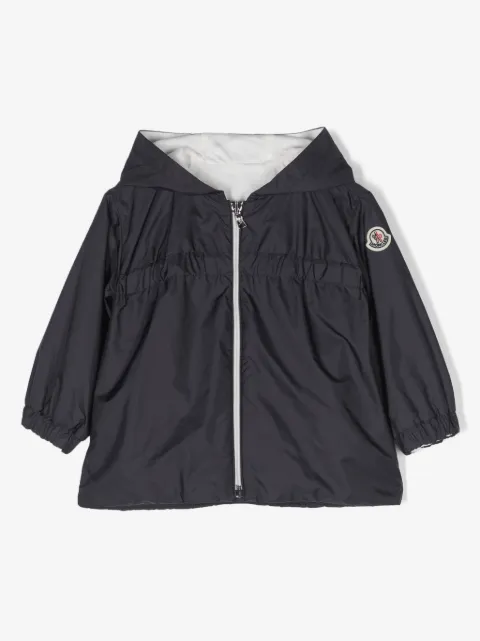 Moncler Enfant chamarra con capucha y parche del logo