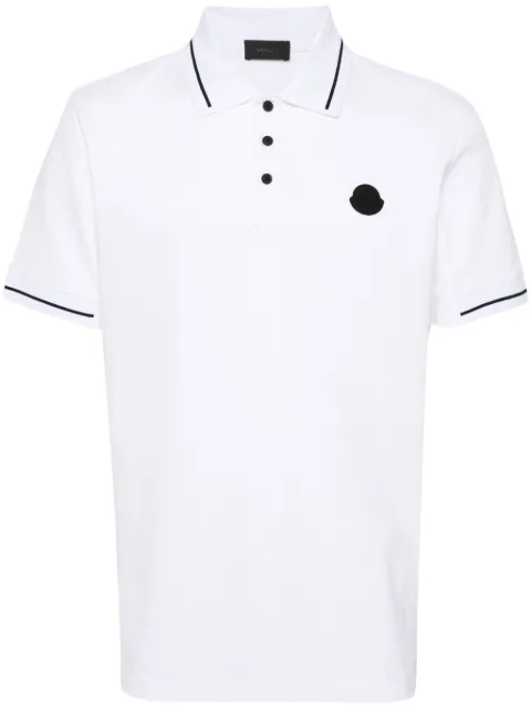 Moncler logo-patch cotton polo shirt