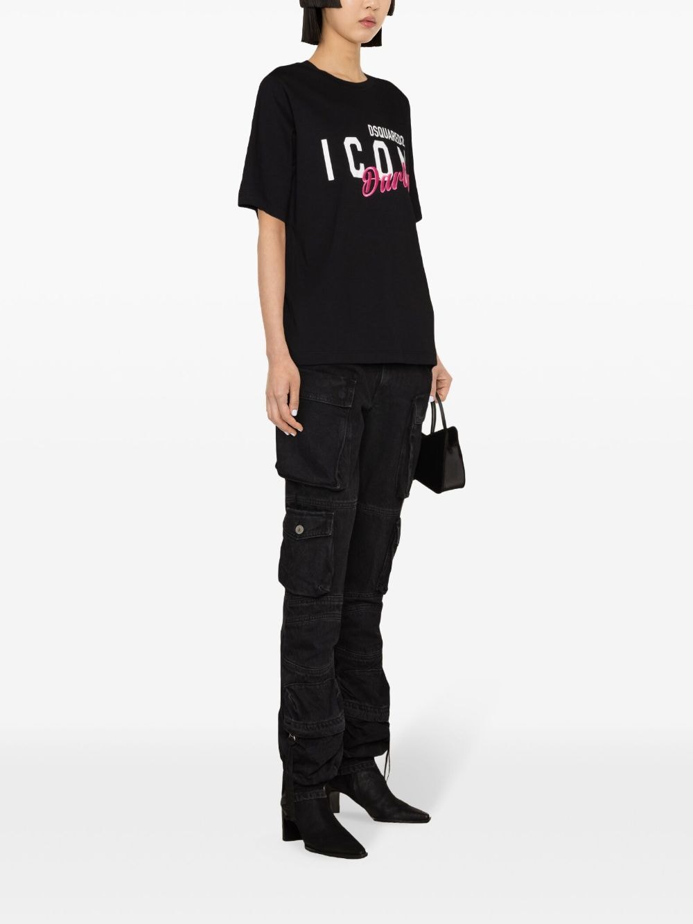 Shop Dsquared2 Icon Darling Cotton T-shirt In Black