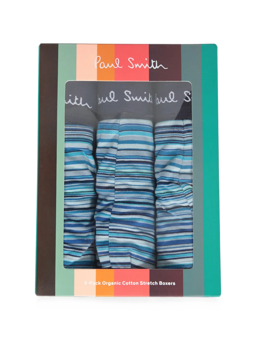 Paul Smith Drie boxershorts met logoband Blauw