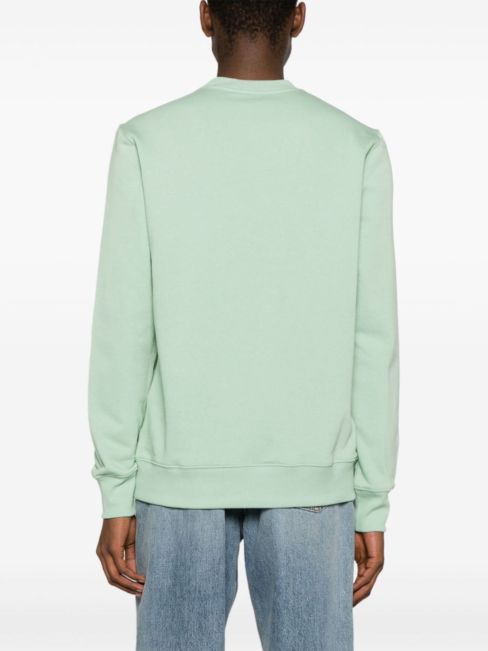 Shop Ps By Paul Smith Logo-embroidered Cotton Sweatshirt In Green