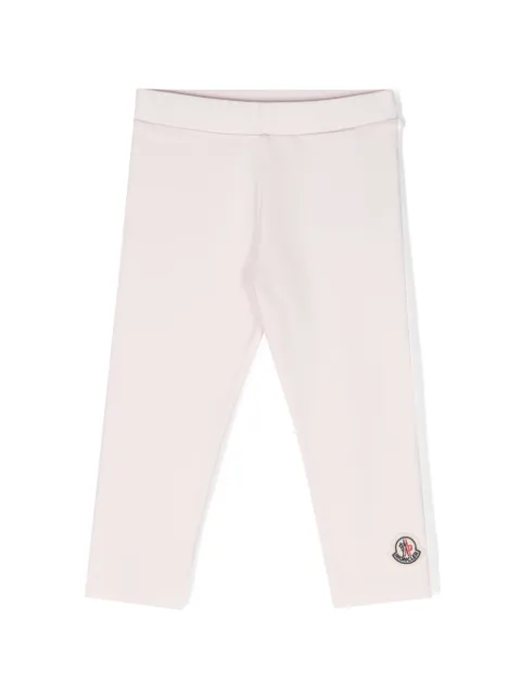 Moncler Enfant logo-patch stretch-cotton leggings
