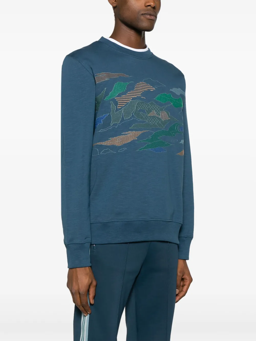 PS Paul Smith Sweater met geborduurd landschap Blauw