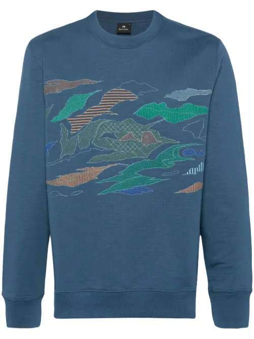 Sweat en coton à broderies - PS Paul Smith - Modalova
