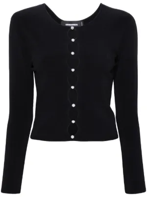 アレキサンダーマックイーン オフショルダーニット　ブラック Alexander McQueen -Women's- 2022年秋冬コレクション | ニューヨーク