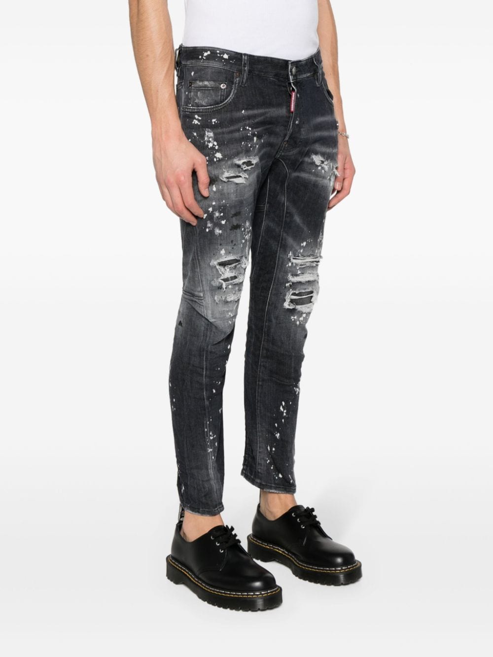 Dsquared2 Jeans met logoplakkaat Zwart