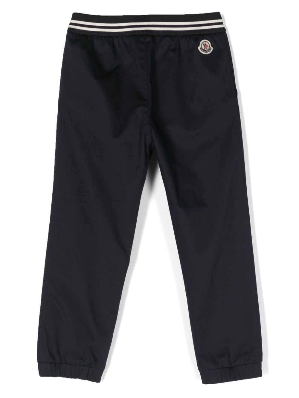 Moncler Enfant elasticated-waist tapered-leg trousers - Blauw