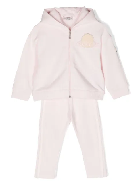 Moncler Enfant logo-patch jersey tracksuit set