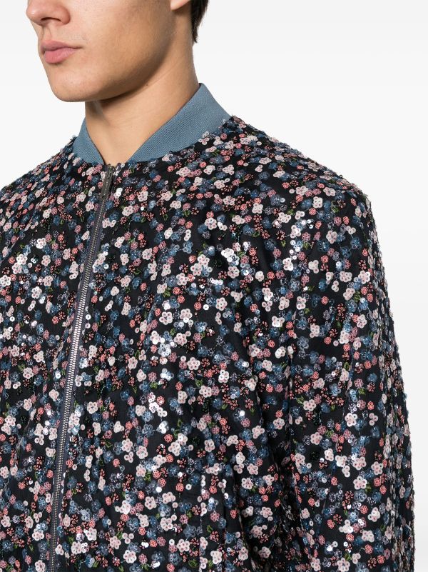 Dsquared2 Blossoms floral-embroidery Sequinned Jacket - Farfetch