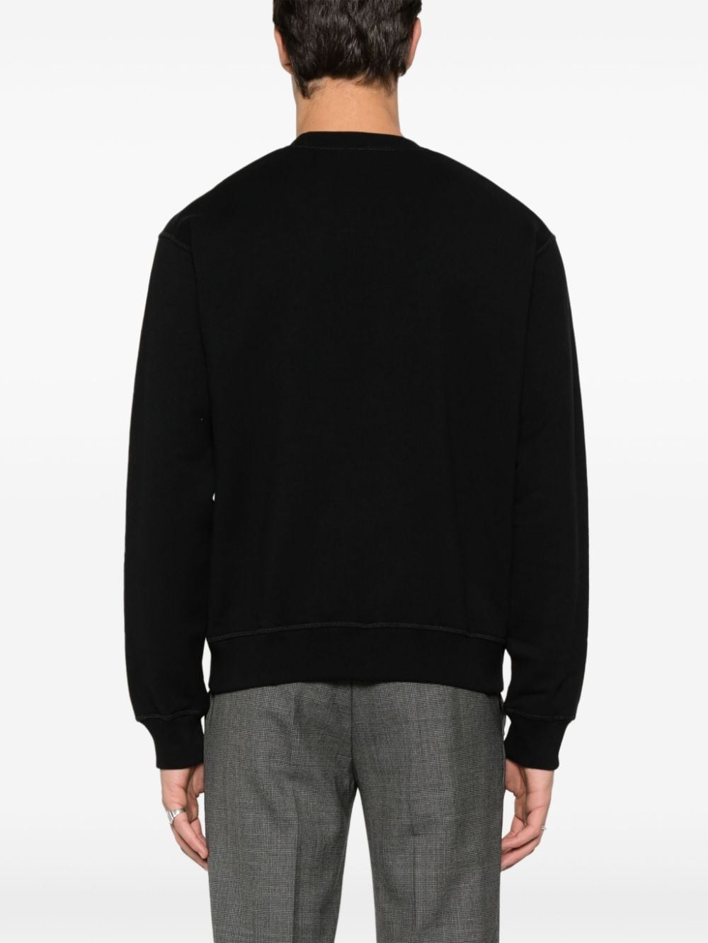 Shop Dsquared2 Logo-patch Cotton Sweatshirt In Black