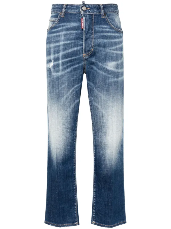 DSQUARED2 Boston ハイライズ クロップドジーンズ | ブルー