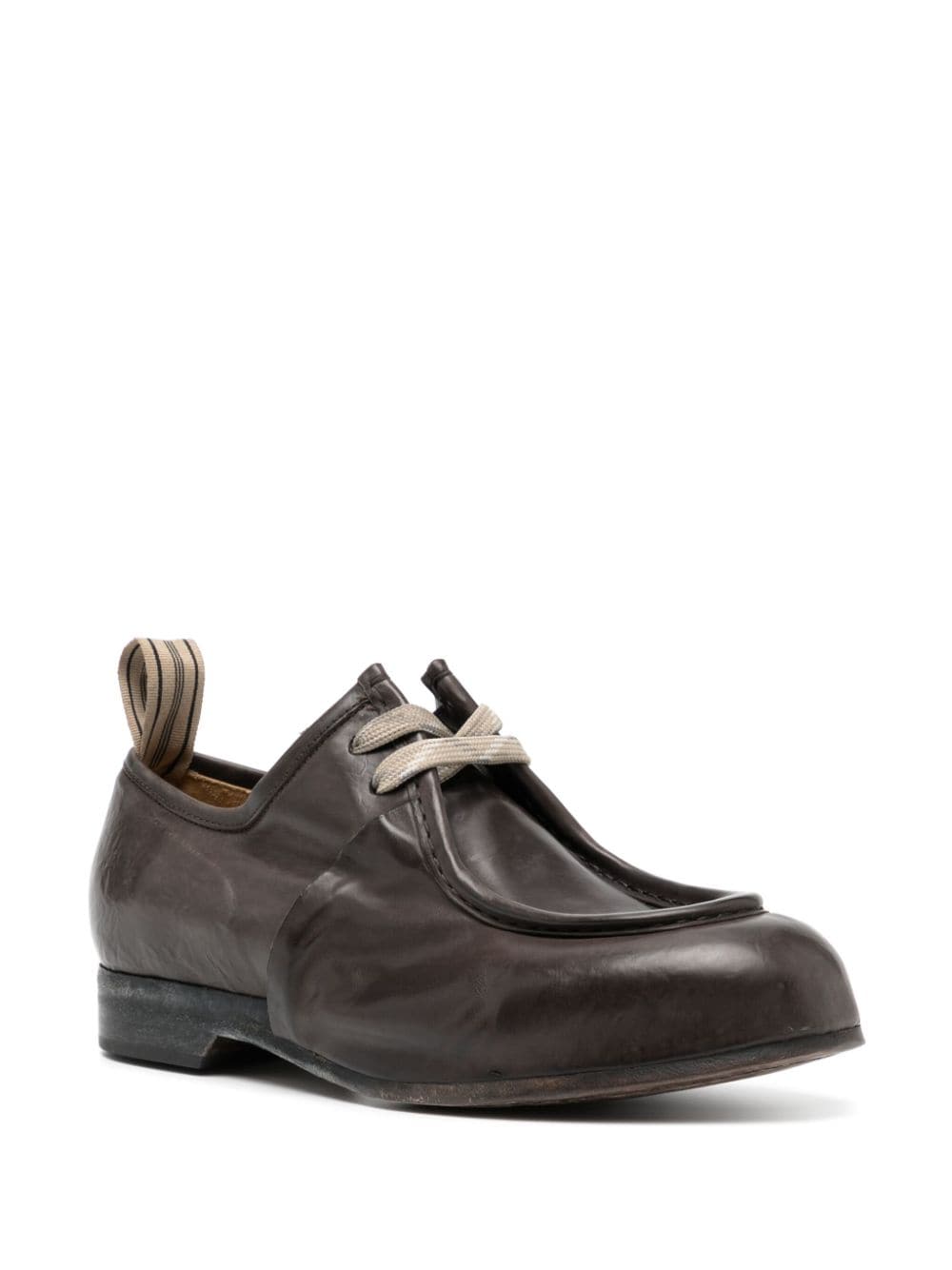 Shop Ziggy Chen Lace-up Leather Shoes In Brown