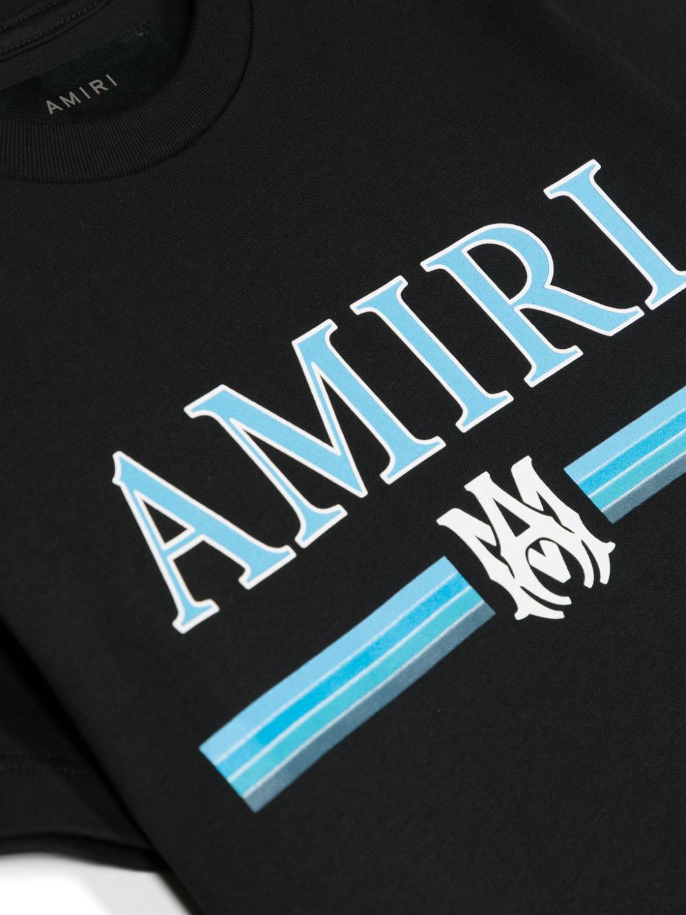 Shop Amiri Logo-print Cotton T-shirt In 黑色
