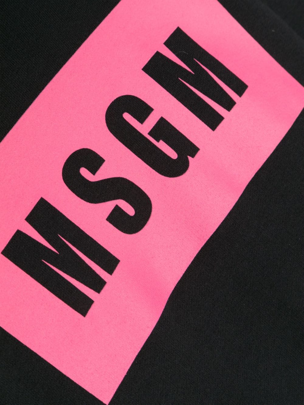 Shop Msgm Logo-stamp Cotton Sweatshirt In Black