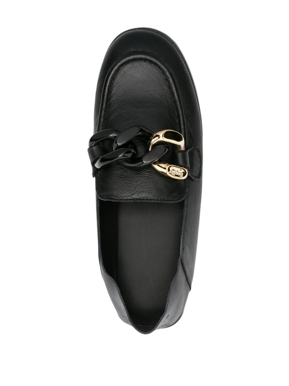 Shop See By Chloé Monyca Leather Loafers In Schwarz