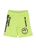 Barrow kids logo-print cotton track shorts - Green