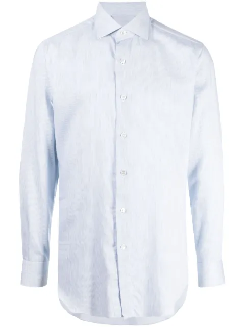 Brioni striped cotton-cashmere blend shirt