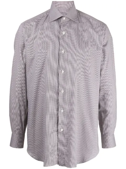 Brioni camisa con motivo en jacquard