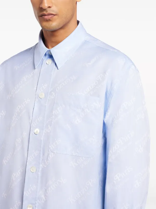 Kenzo ロゴ シャツ | ブルー | FARFETCH JP