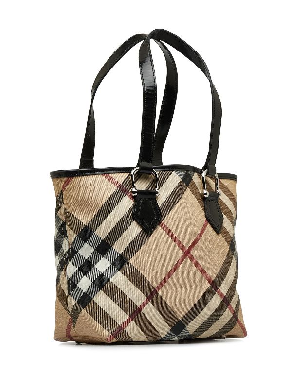 Burberry supernova hot sale check tote