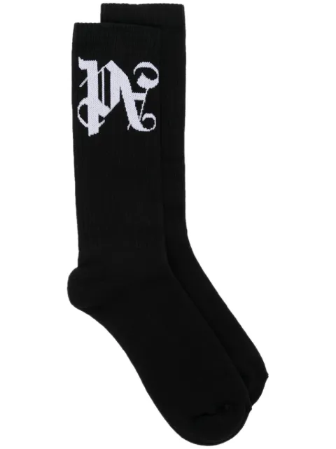 Palm Angels monogram-jacquard socks
