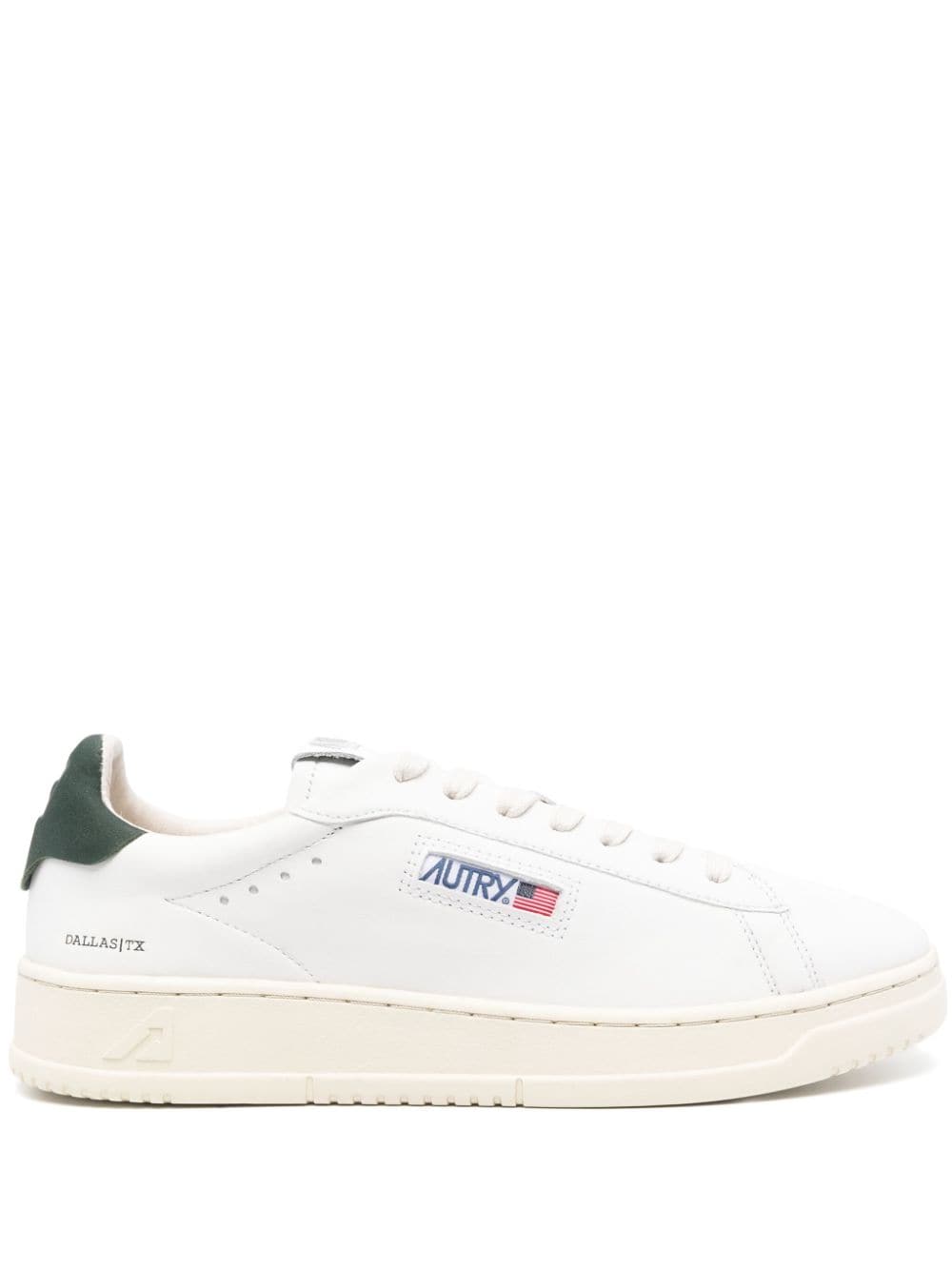 Shop Autry Dallas Leather Sneakers In White