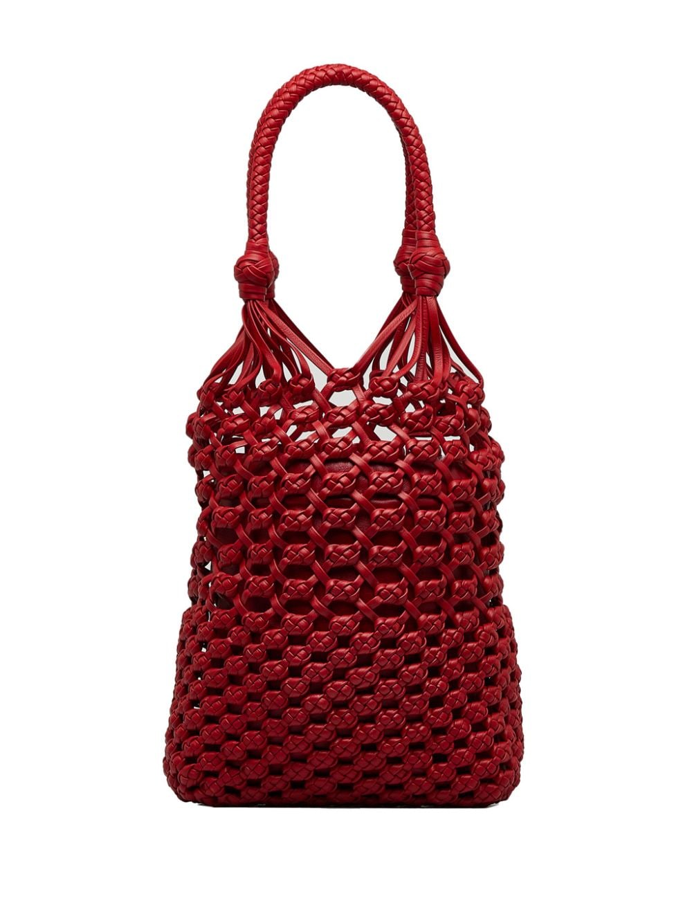 Miu Miu Pre-Owned 2020-2022 macramé bucket bag - Rood