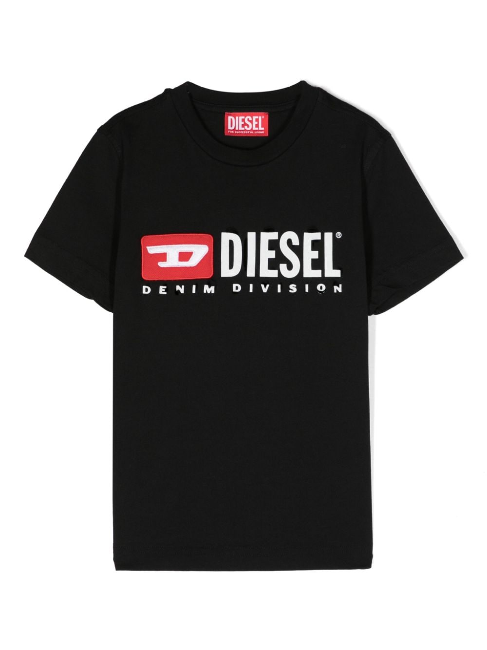 Diesel Kids Sweater met geborduurd logo Zwart