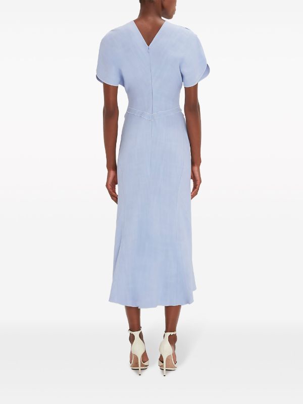 Gathered Waist Midi Dress – Victoria Beckham