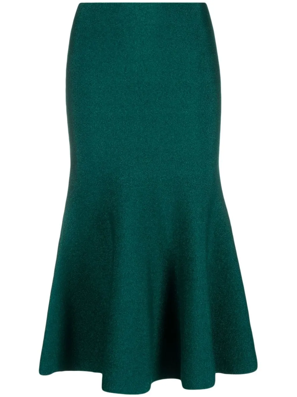 Victoria Beckham VB Body flared midi-rok Groen