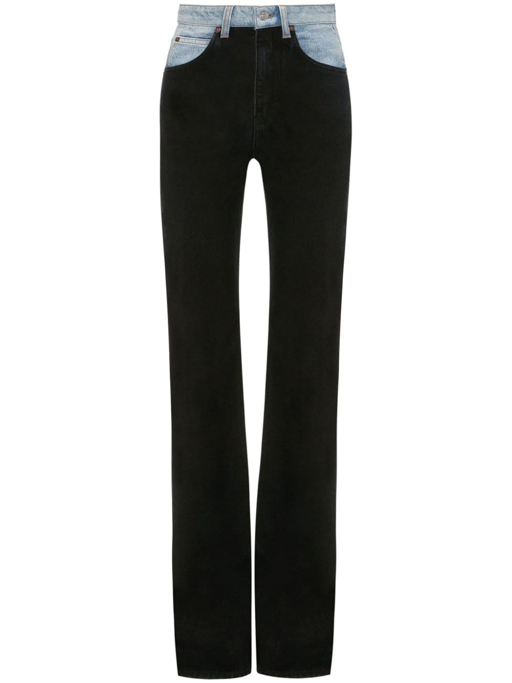 Image 1 of Victoria Beckham Julia panelled straight-leg jeans