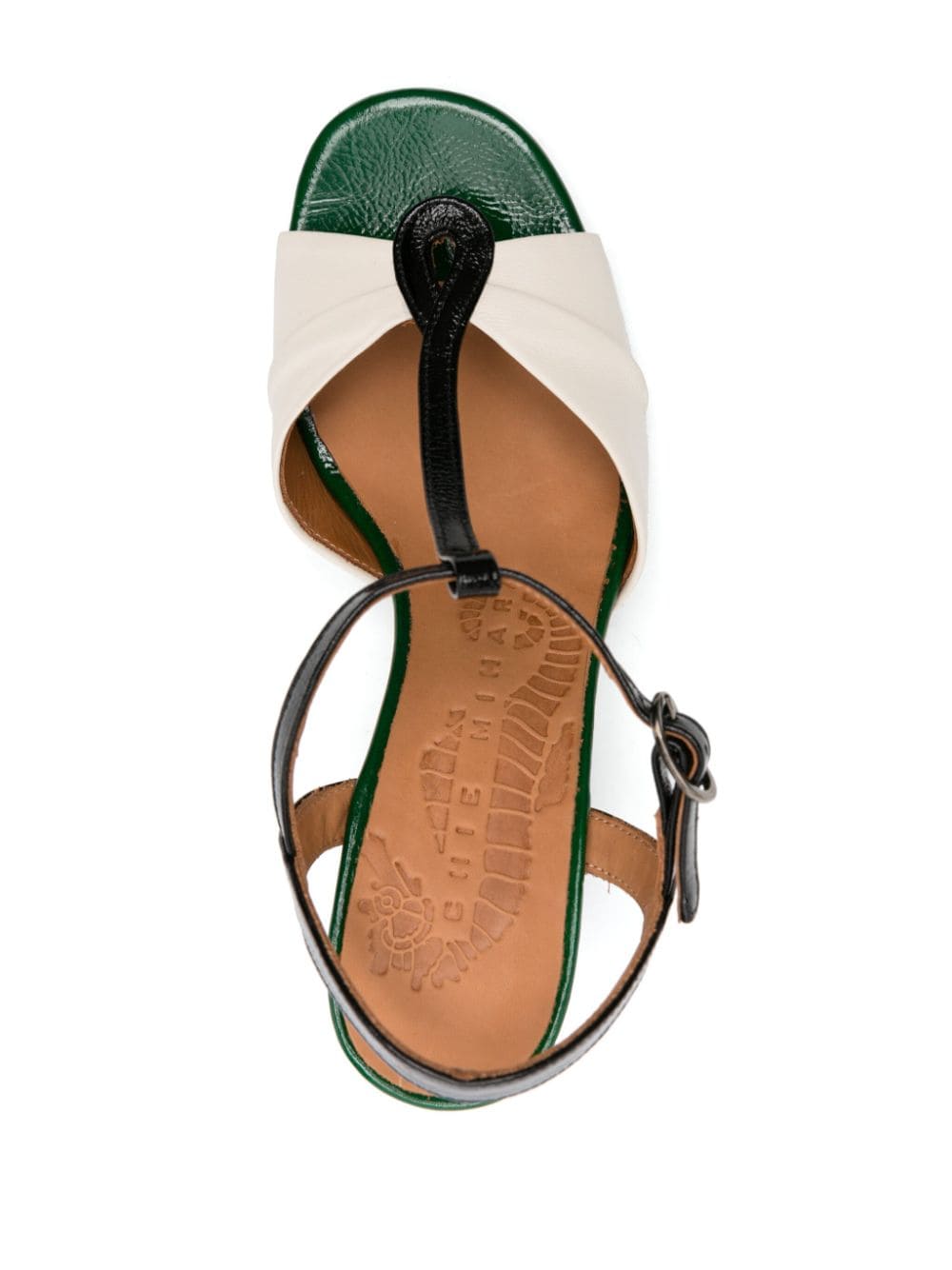 Shop Chie Mihara Biagio 90mm Leather Sandals In Neutrals
