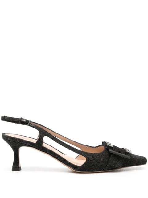 Roberto Festa 75mm denim slingback pumps