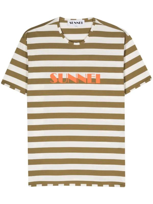 Designer Sunnei good cream logo t-shirt