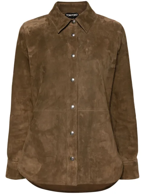 TOM FORD long-sleeve suede shirt