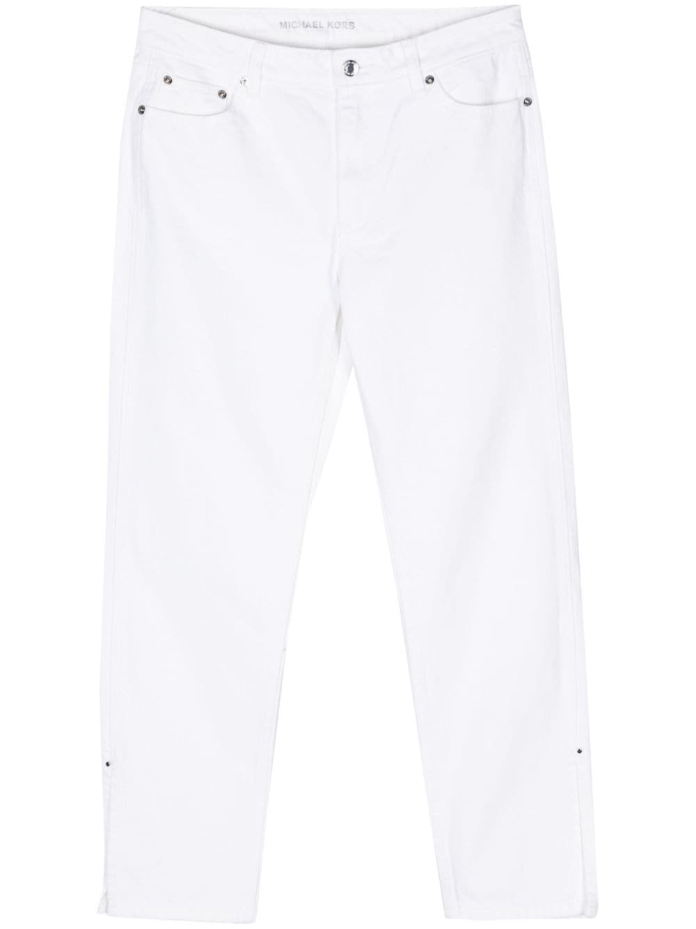 Michael Michael Kors Cropped Cotton Jeans In White