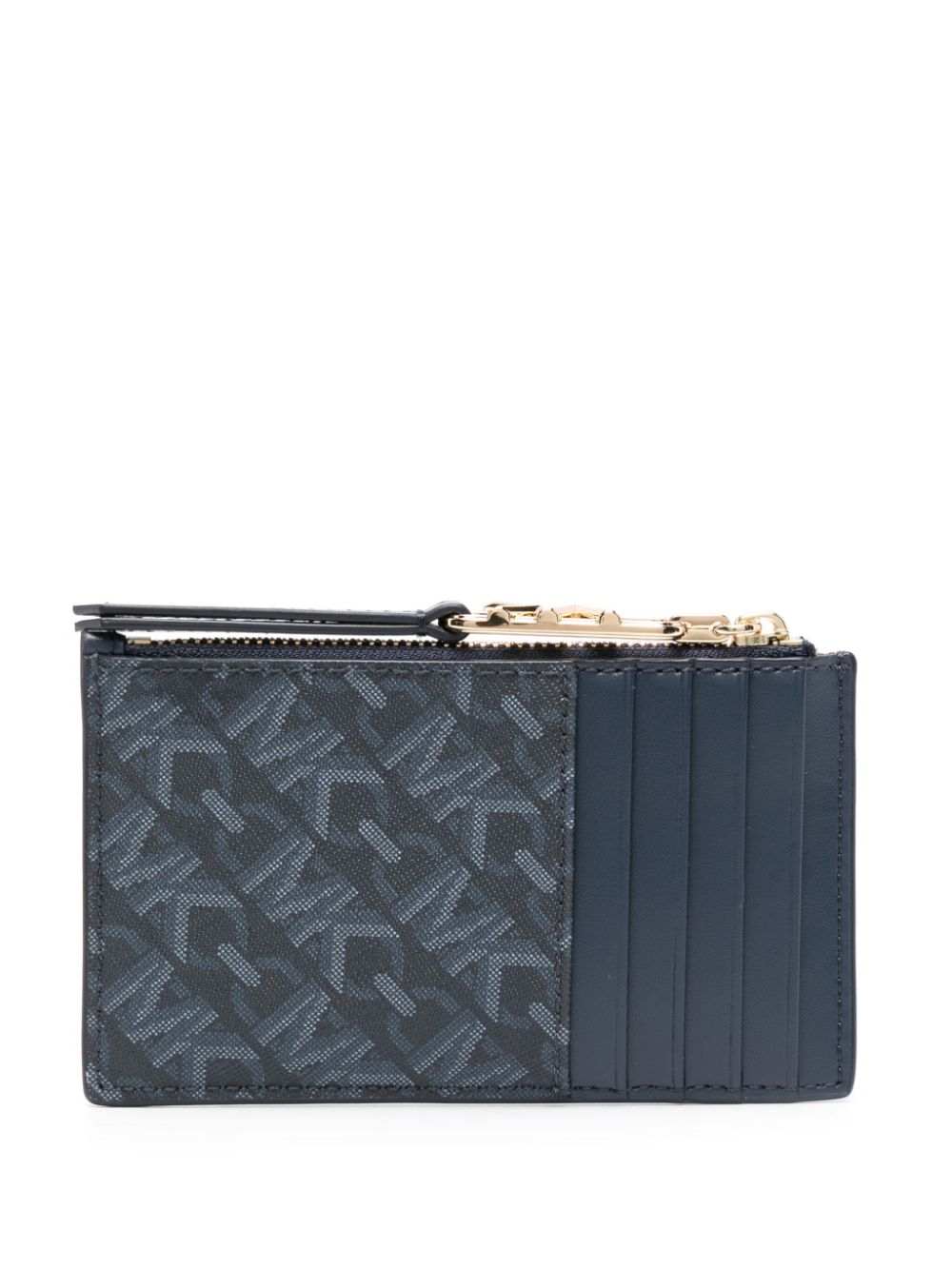 Shop Michael Michael Kors Logo-lettering Wallet In Blue