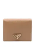 Prada small Saffiano leather wallet - Brown