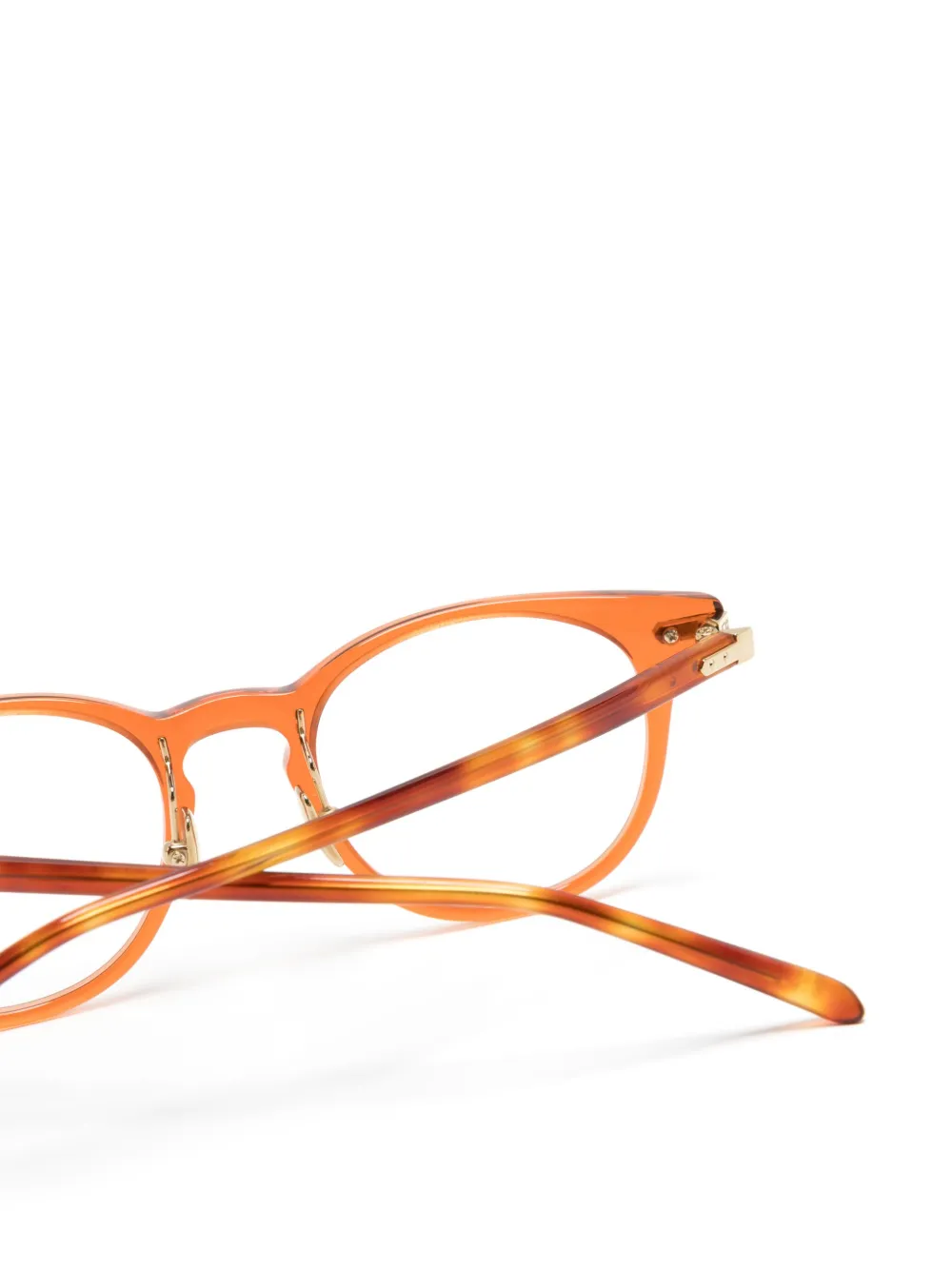 Linda Farrow Bay bril met rond montuur Oranje