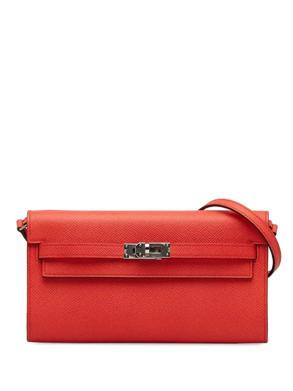 Herm s 2021 pre owned Kelly To Go Strap Wallet Farfetch