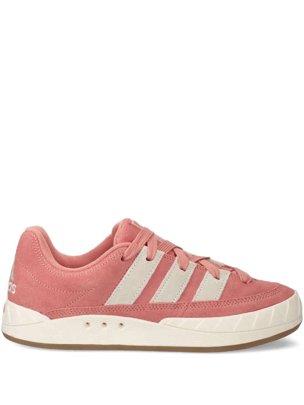 Adidas Originals Adimatic Suede Three-stripe Sneakers In Pink