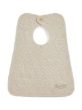 Bonpoint Clip logo-jacquard cotton bib - Neutrals