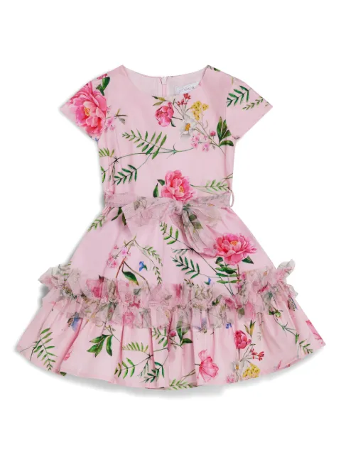 Monnalisa vestido acampanado con estampado floral