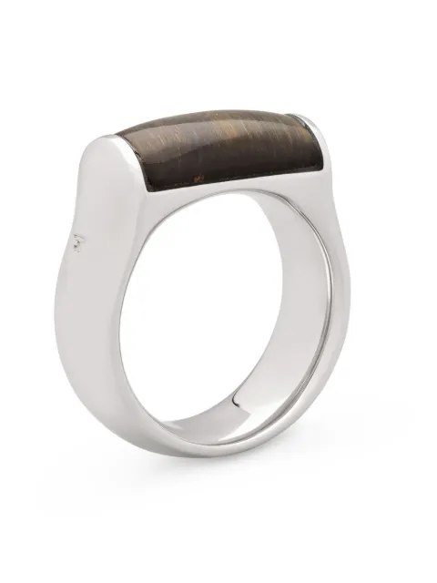 Tom Wood anillo Crest en plata de ley reciclada